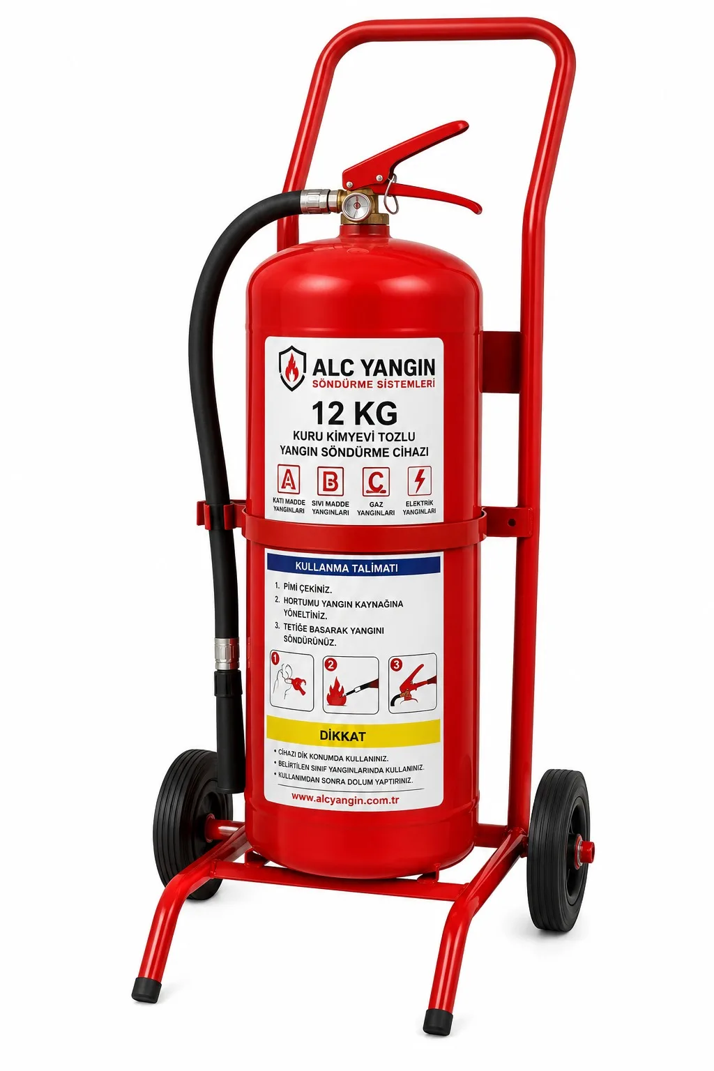12 Kg KKT Arabalı Yangın Söndürme Cihazı
