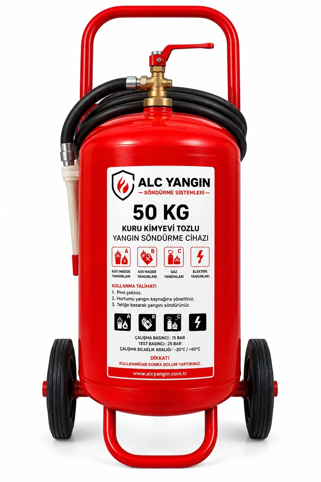50 Kg KKT Arabalı Yangın Söndürme Cihazı